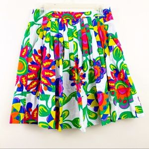 Zara Basic Abstract Floral Cotton Skirt Size M